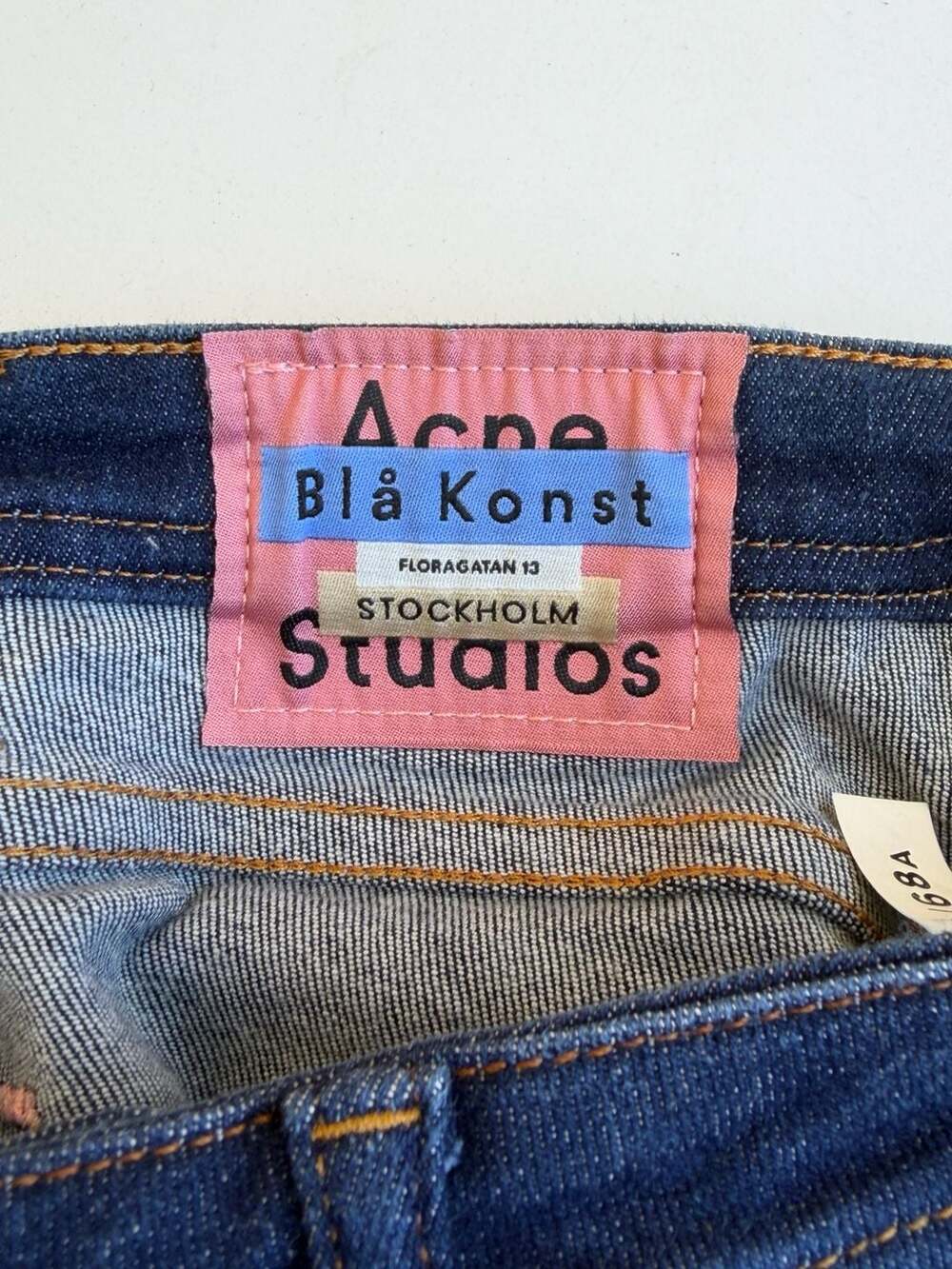 Acne Studios Blå Konst Peg Mid Blue Slim Fit Jeans